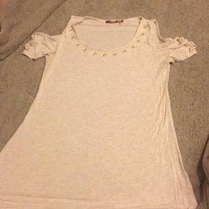Oatmeal cut out long shirt